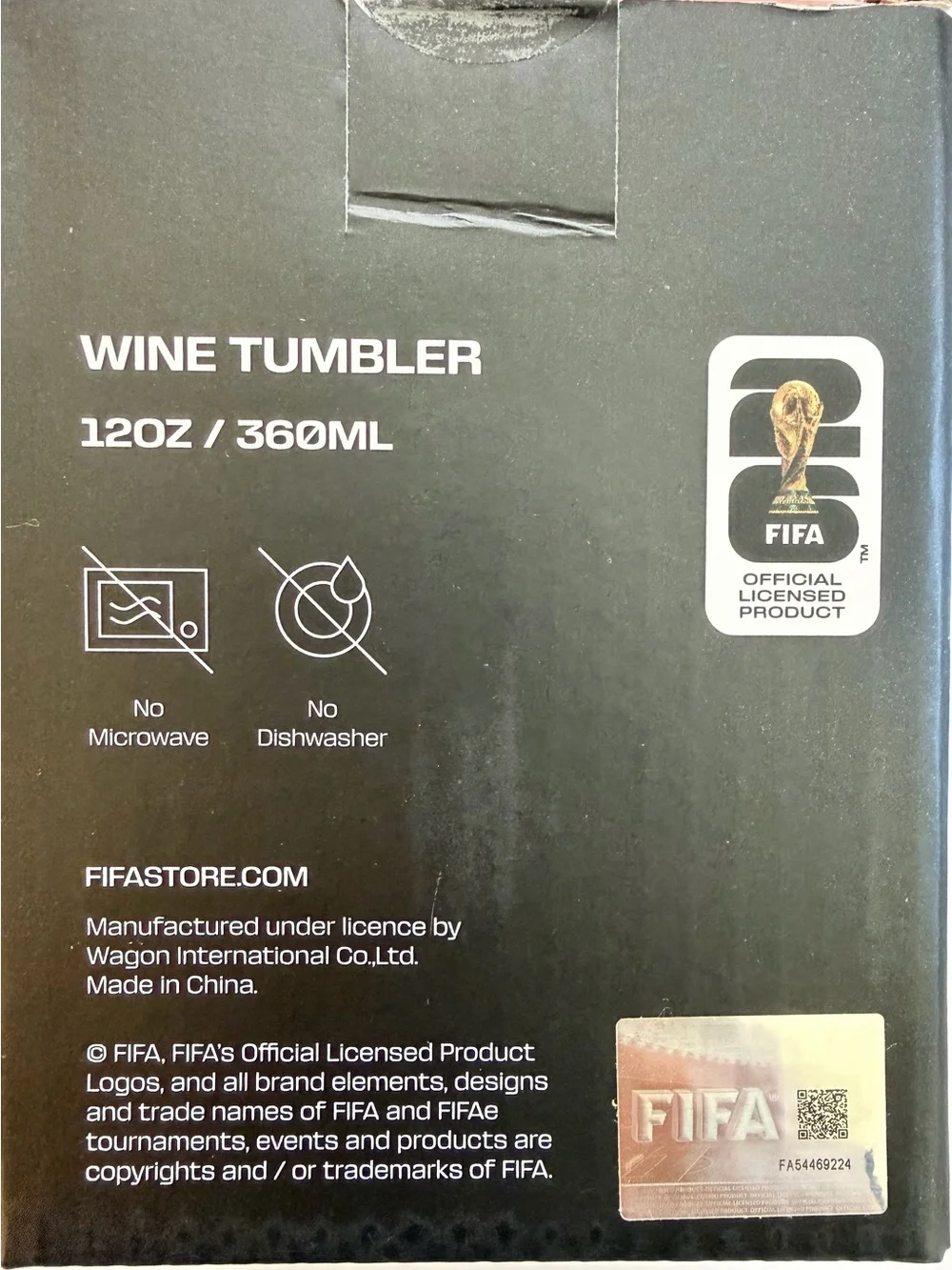 NWT-Official 2026 FIFA World Cup  Wine Tumbler  ⚽️ 🍷